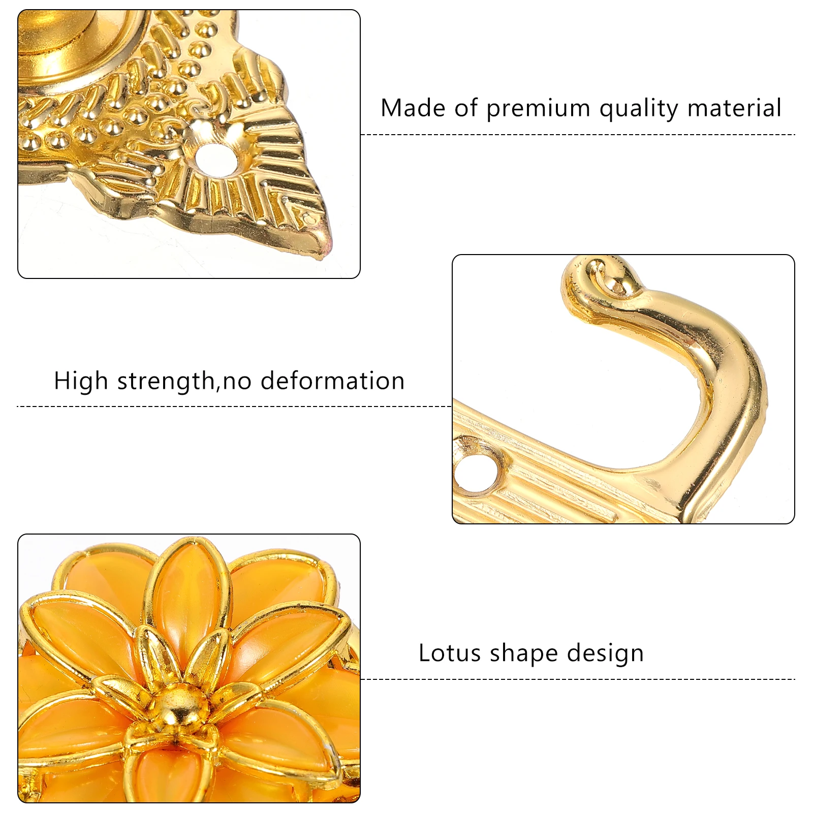 

2pcs Decorative Curtain Hooks Multi-Functional Wall Mounted Hangers For Home Bedroom Living Room Wedding Design