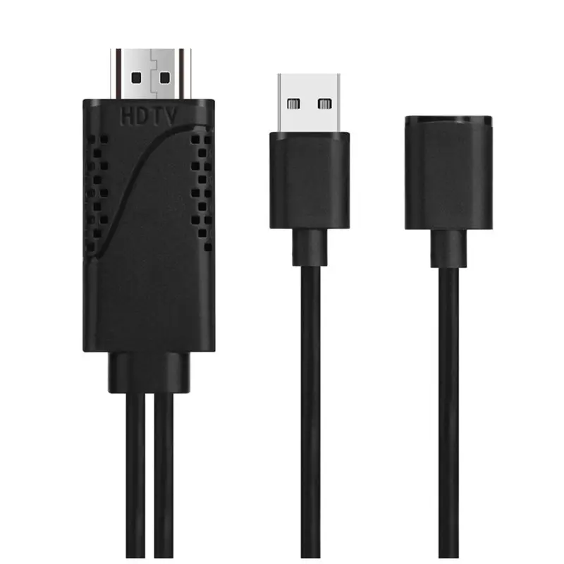 Delicate Texture-2 In 1 USB Female To -Compatible Male HDTV Adapter Cable 1080P Digital AV HD TV Projector Displays Converte