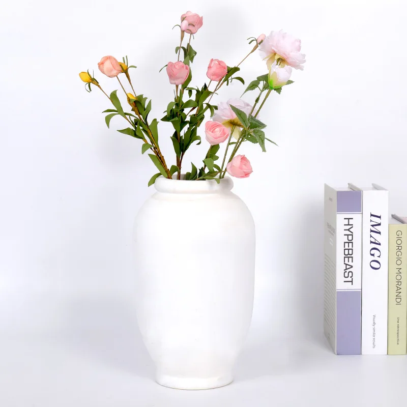 Solid Wood Vase Modern Minimalist Ins Home Decor Nordic Style Flower Vase for Fresh Flowers
