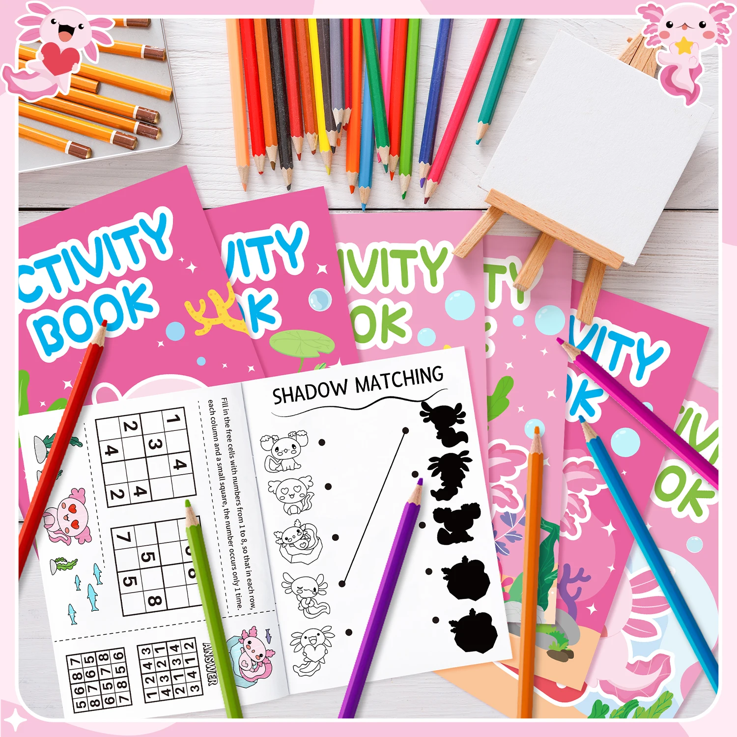 24pcs Diy Coloring Books Filling The Space Game Images Paper Color Space Practice Workbook Painting Art Book For School Drawing image 6
