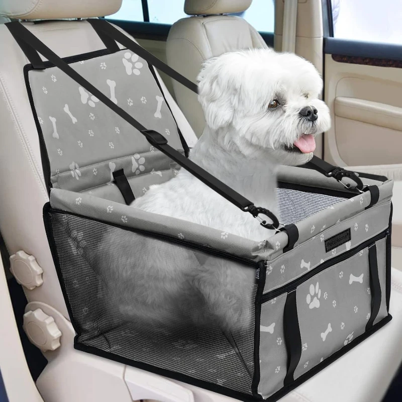 

Dog Car Seat for Small/Medium Pets Foldable Waterproof & Breathable Quick Installation Easy to Clean Great for Outdoor & Travel