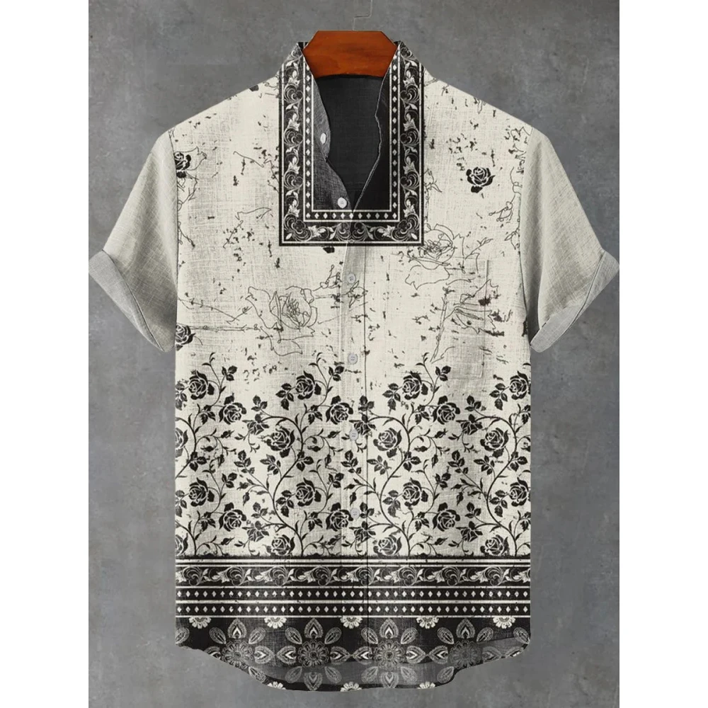 قميص رجالي قصير الأكمام بنمط ع - مراجعة Ethnic Fashion Wear وسعره