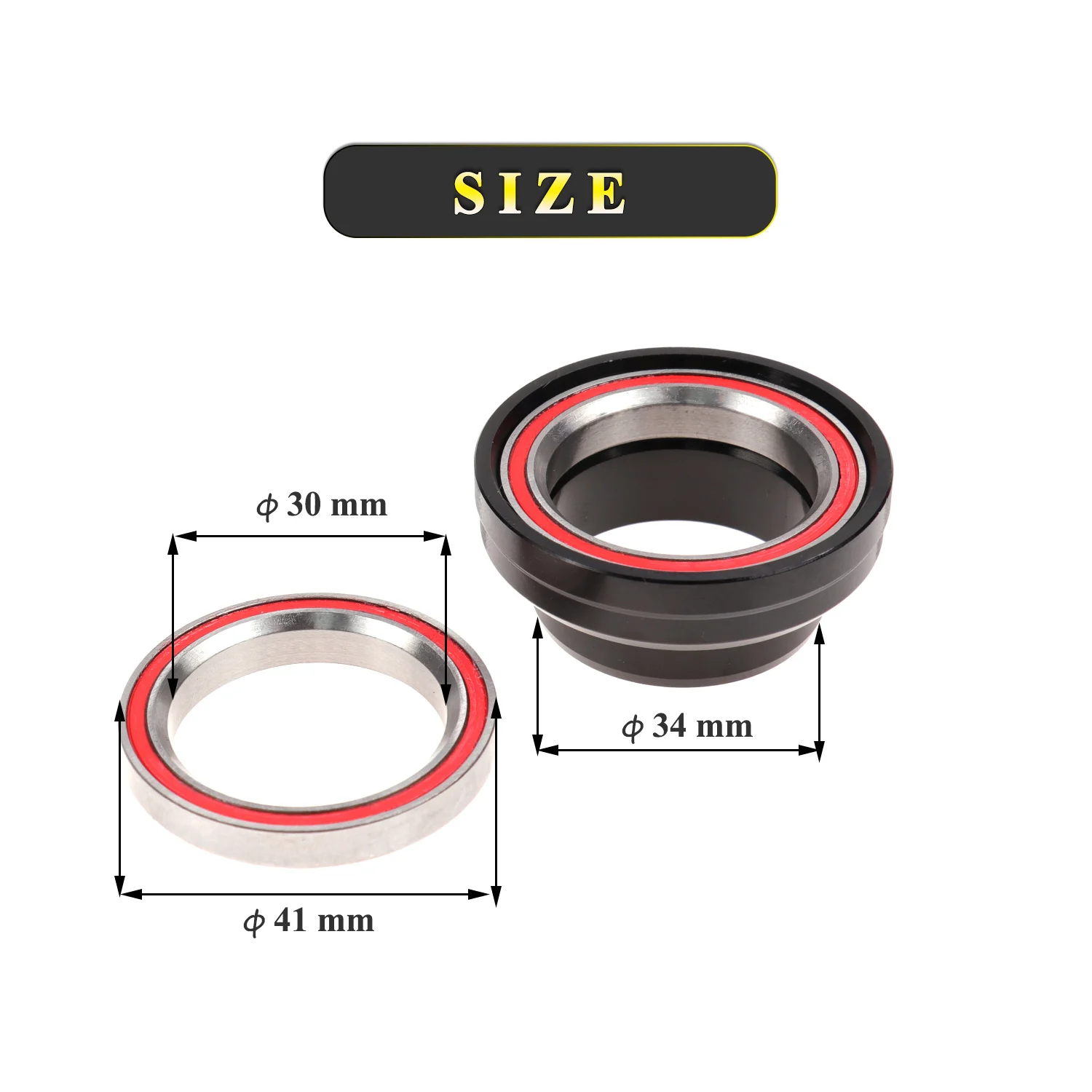 Blooke Bicycle Headset 34MM Integrated 1 1/8 Mtb Bike Steering Cups For Mountain Cycling Fork Bearing Box Column Press Vtt