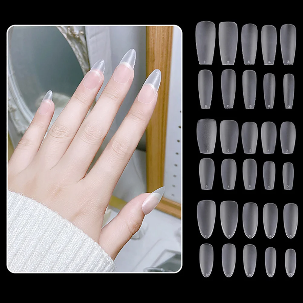 300 قطعة الأظافر وهمية متجمد مسمار نصائح سهلة تطبيق DIY بها بنفسك مسمار الفن اكسسوارات غطاء كامل الأظافر كاذبة للنساء حفل زفاف