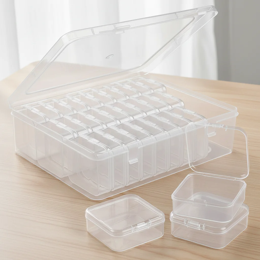 DIY Diamond Painting Embroidery Storage Box, Nail Art Jewelry Rhinestone Mosaic Storage Container, Multifunctional Storage Box