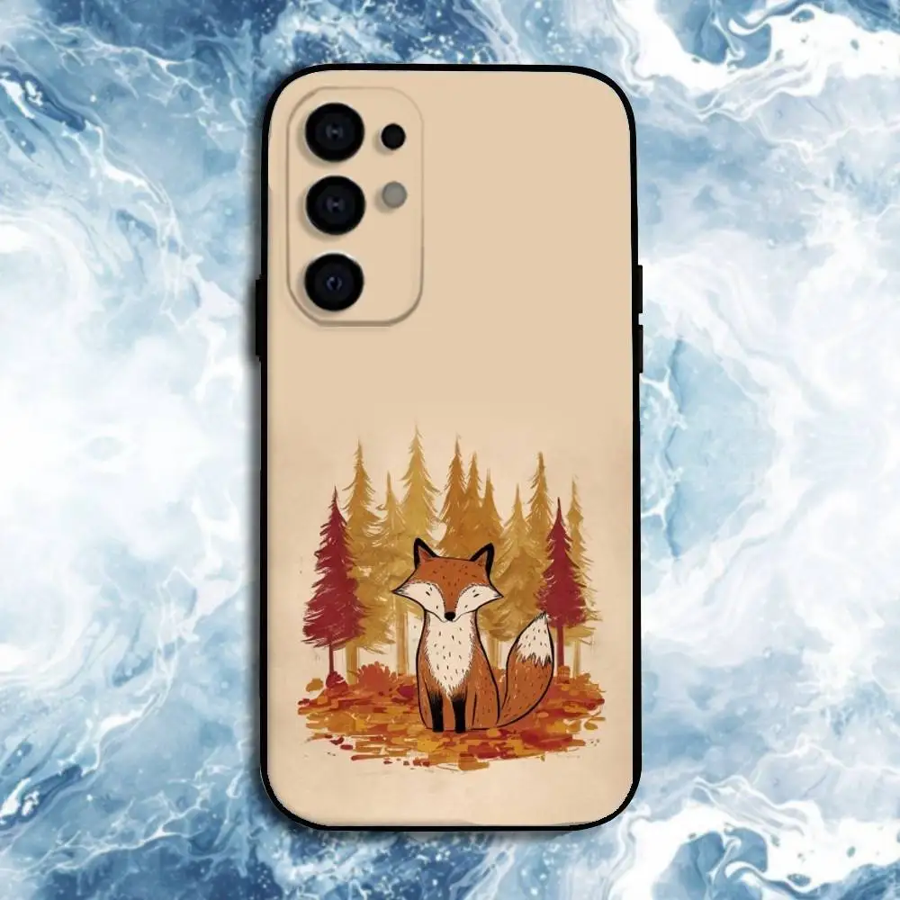 حافظة هاتف على شكل ثعلب حيواني لطيف لهاتف سامسونج S25، S24، S23، S22، S21، S20، Plus، Fe، Lite، غطاء أسود آخر