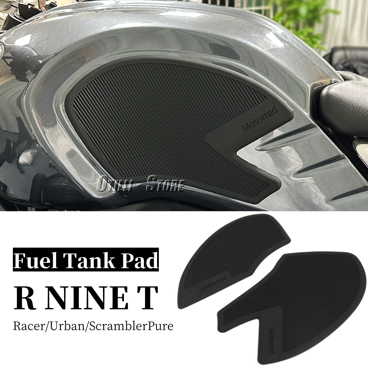 

Motorcycle Knee Grip Rubber Fuel Tank Pad Side Tankpad Sticker For BMW RNINET Urban R NINE T Pure RnineT Racer R9T Scrambler