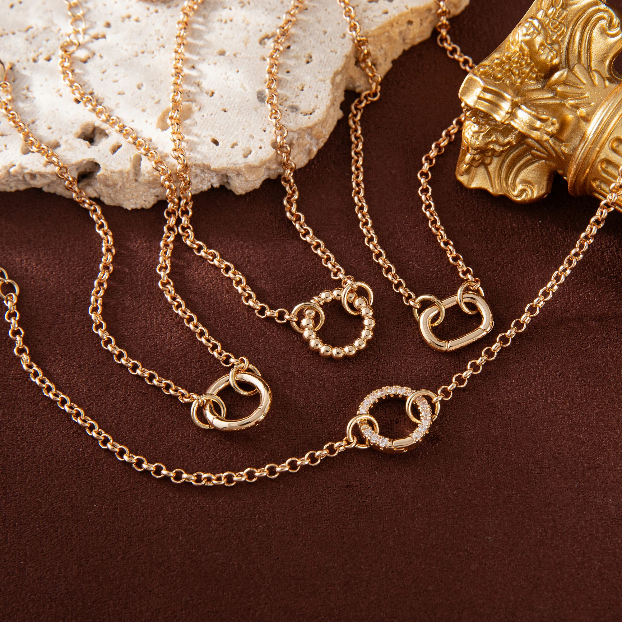 

DIY Basic Faucet Chain Complete round Elliptical Pearl Fashion Jewelry Accessory women's hand bracelets