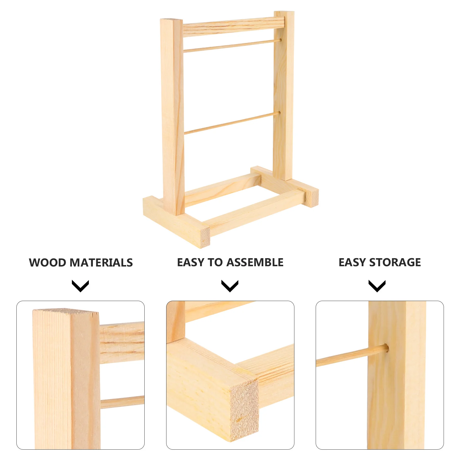 

1Pcs Wood Clothes Hanger Mini Coat Rack for Premium Natural Material Cost Effective Must Have Clothes Hanger