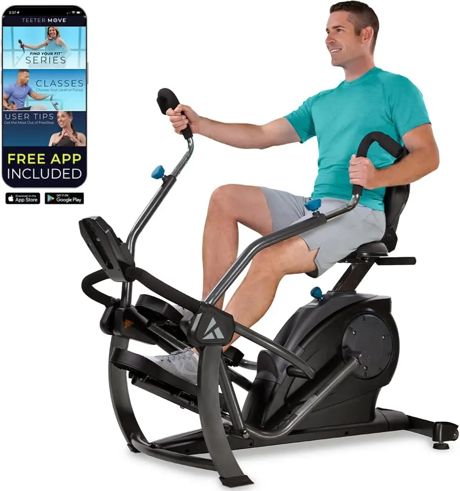 

Recumbent Cross Trainer Stepper - Zero-Impact Exercise w/Pateneted Physical Therapy Stride Technology, Whisper-Quie