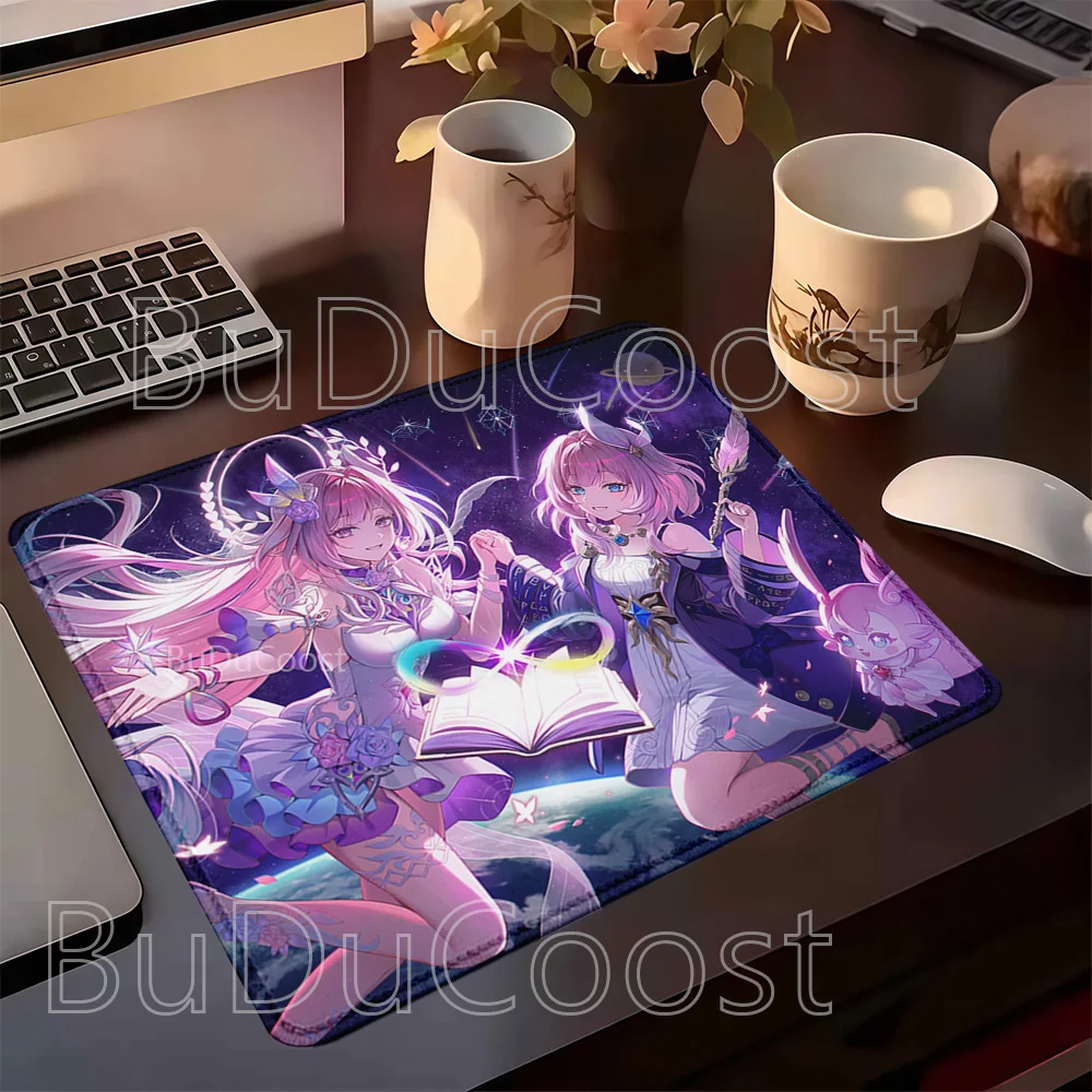 HD printing Cyrene Honkai Star Rail Small Size Mouse Pad PC Gaming overlock Rubber Anime Mousepad offices Non-slip base Desk Mat