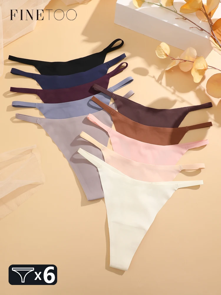 6PcsSet Nahtlose Ultra-dünne Unterwäsche Frauen Sexy Dünnen Gürtel Höschen Weibliche Hohe Stretch Thongs Mädchen Atmungsaktive G-String dessous