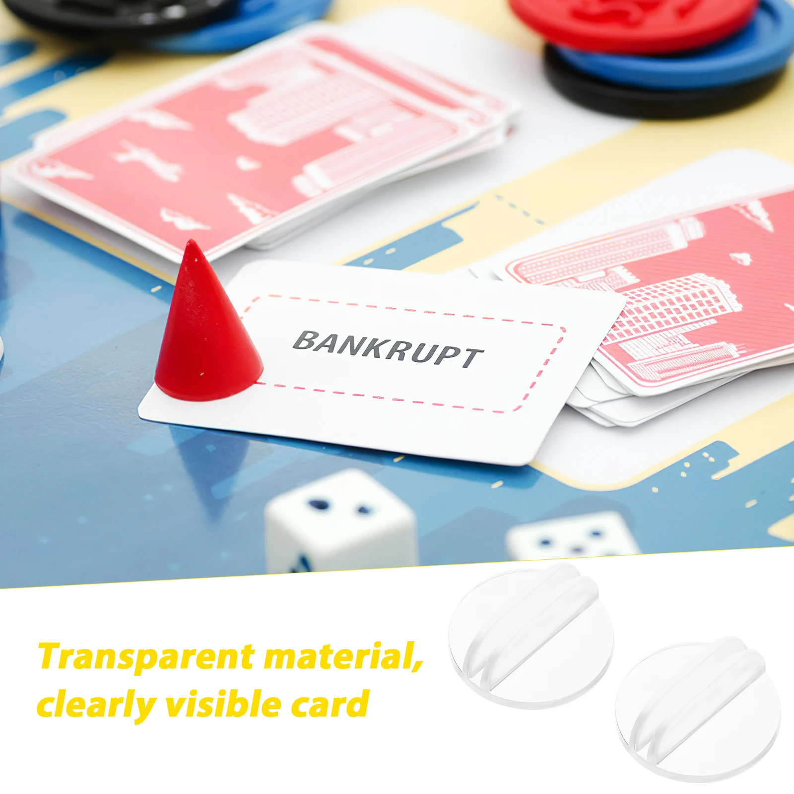 50 Pezzi Porta Carte da Gioco in Plastica, Supporti Organizzatori per Carte da Gioco per Adulti, Accessori per Serate di Gioco Stabili