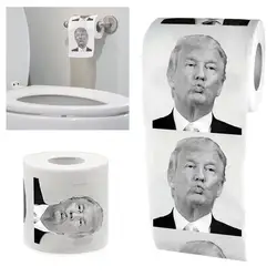 Novelty Donald Trump Kiss Printed Toilet Paper Roll Prank Joke Napkin Humour Printed Toilet Paper Roll Tissue Rolling Paper Gift