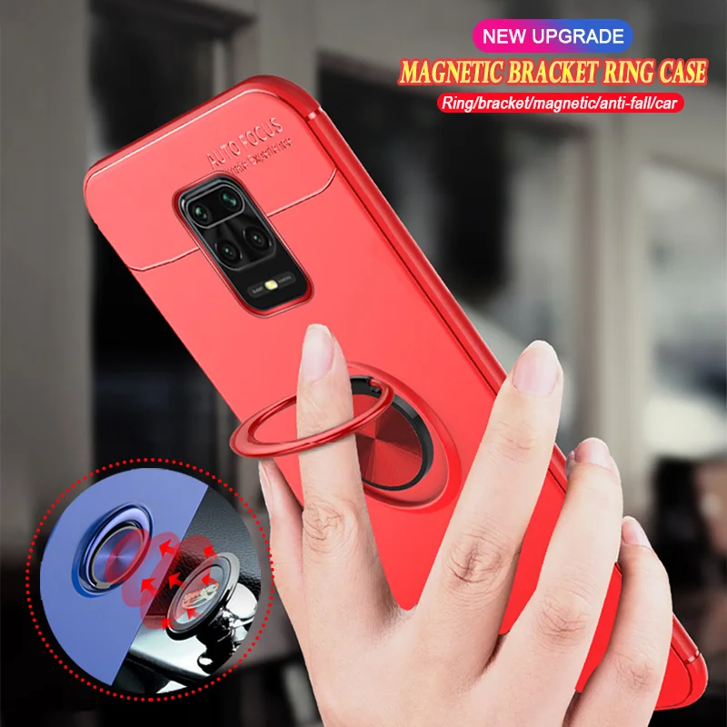 Case For Xiaomi Redmi Note 9 9S 9A 9C 8 8T 7 6 5 8A 7A 6A K30 K20 Pro Max 4 4X S2 TPU Magnetic Car Stand Phone Cover Coque