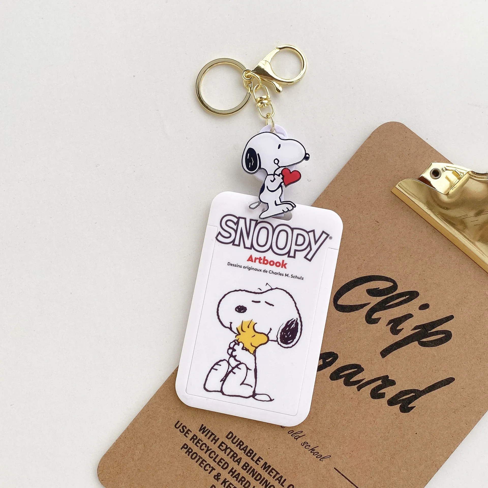 SNOOPY Charlie Schlüsselanhänger Anime Paar Taschenanhänger Herren Damen Schlüsselanhänger Zubehör Bus-ID-Türkartenhalter – Detail 5