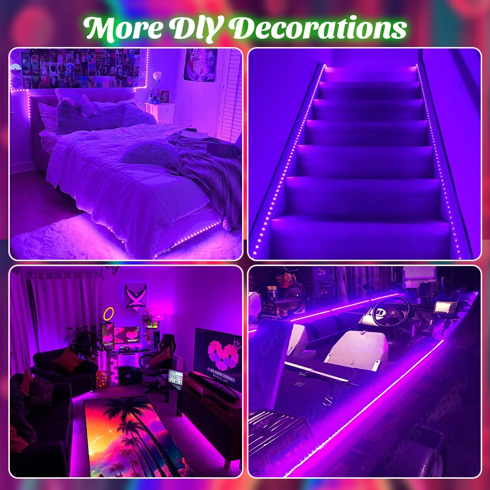 2.5 متر USB الأشعة فوق البنفسجية مصباح ليد قطاع LED الضوء الأسود 385-400nm الأشعة فوق البنفسجية ضوء الأشعة فوق البنفسجية لجميع القديسين الفلورسنت حفلة النيون غرفة الديكور