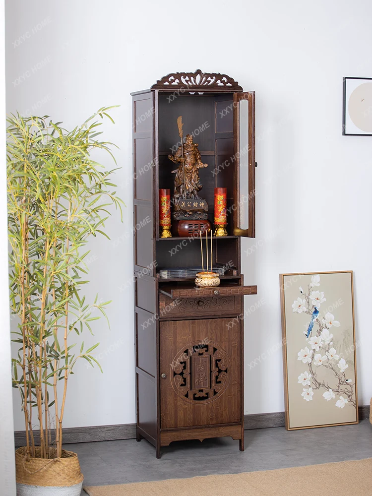 Buddha Niche New Chinese Style Clothes Closet Buddha Cabinet Altar Household Altar Cabinet Altar