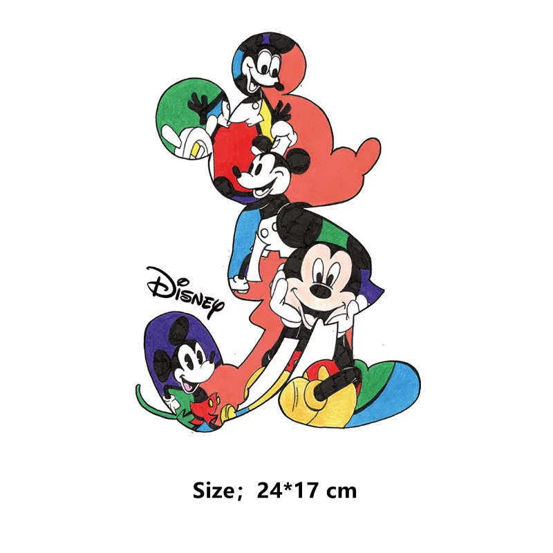 Disney Mickey and Minnie thermal stickers for children clothes iron on transfer custom patch