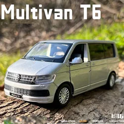 1:36 Zinc Alloy Bus Volkswagens Multivan T6 Alloy Car Model Diecast Metal MPV Car Model High Simulation Collection Toy Gift