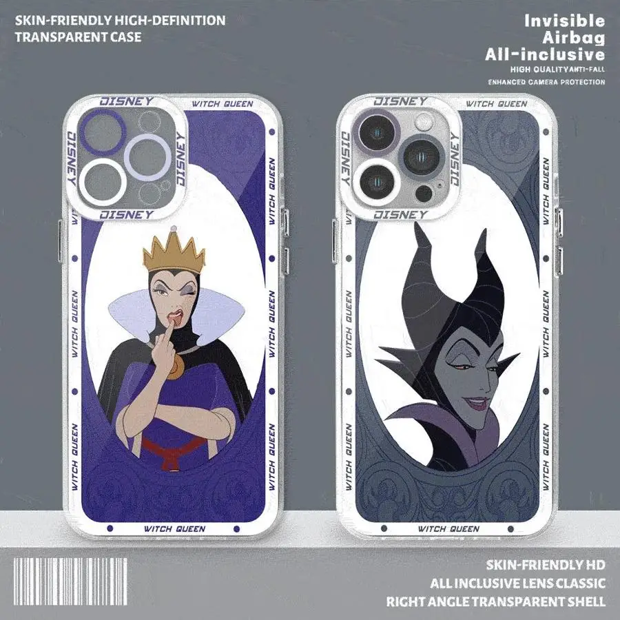 Villain Witch Queen Disney Case for Realme C55 C67 C53 C35 C33 C31 C30 C25 C21y C20 C21 C15 C12 7 8 9 Plus 7i 8i 9i 7 Pro Clear