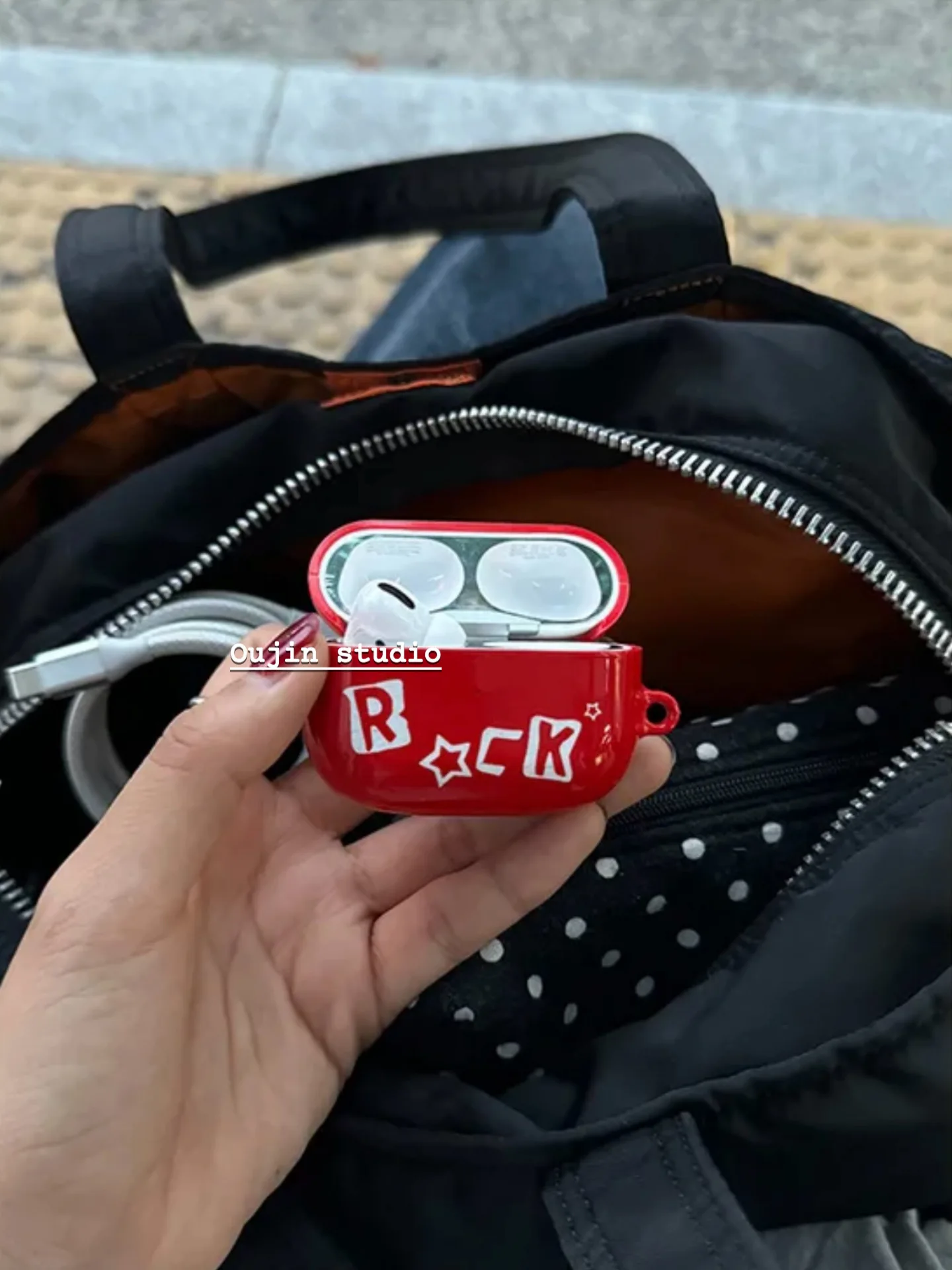 Custodia protettiva coreana Sle Hard ell per auricolari Bluetooth Wirel 4//2 Design Star Letter Cool Trendy Cool