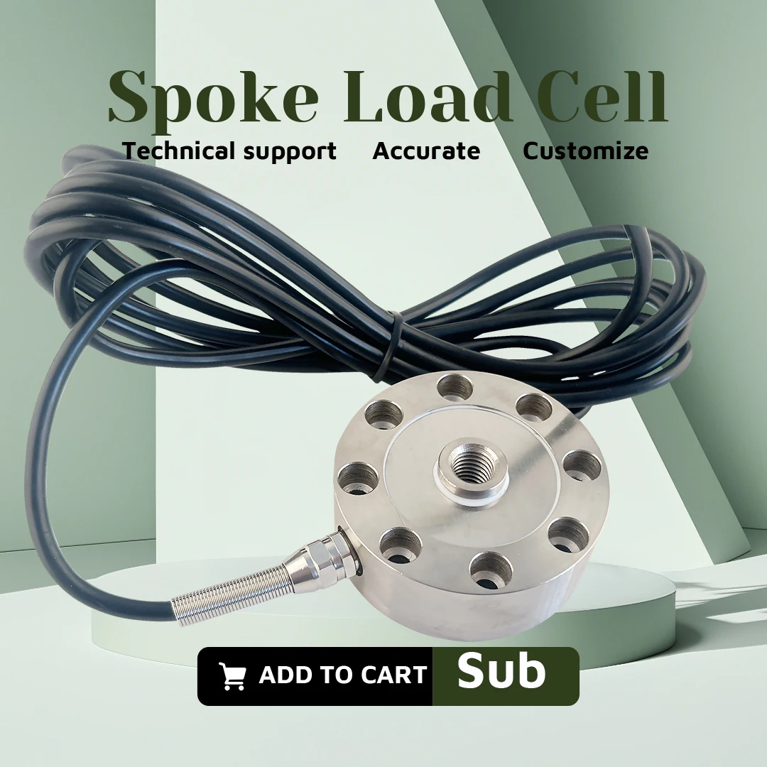 ホイール形状ロードセルスポーク圧縮引張力センサーインジケータ表示計器 1T 5 T 100T パンケーキ圧力導体