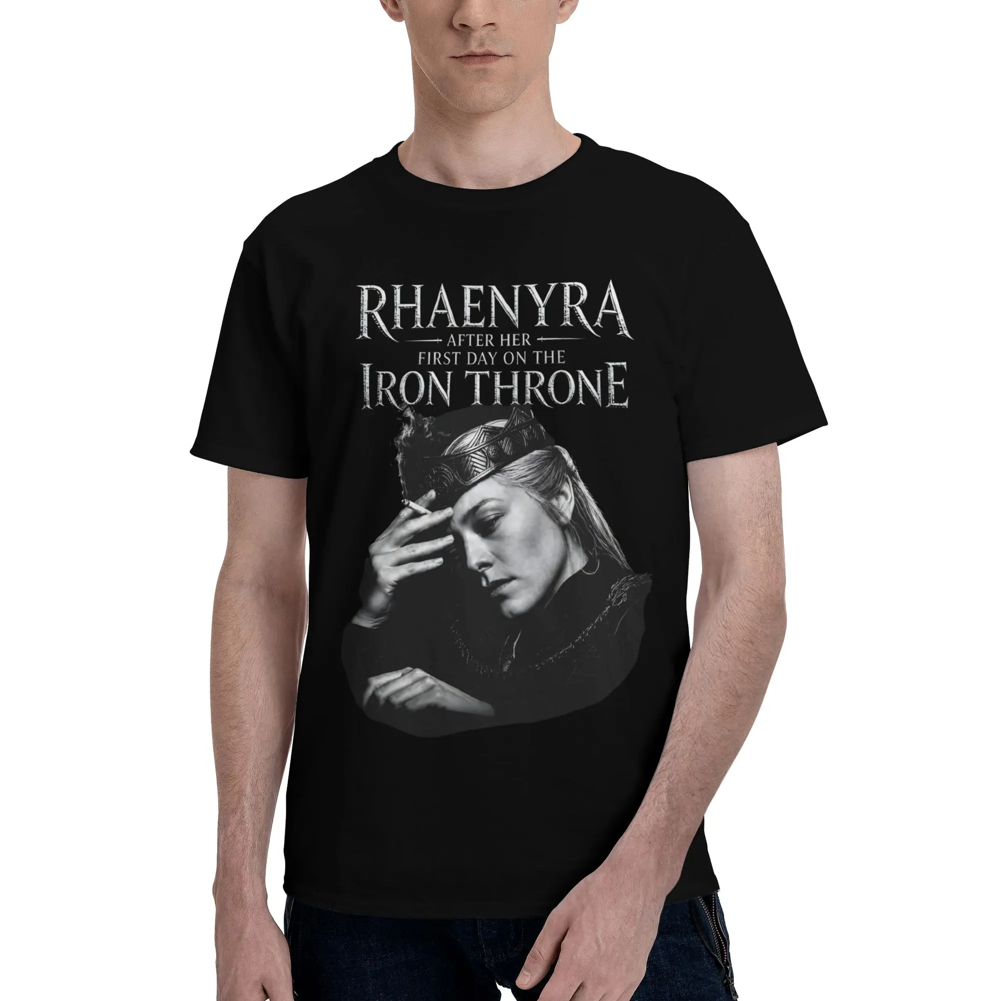 Men Women Graphic Printed Rhaenyra Houses of the Dragons T Shirt Tee Pure Cotton  T-shirts Clothing