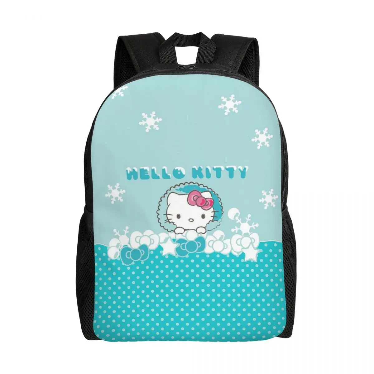 

Custom Hello Kitty Snow Backpack for Men Women Waterproof School College Bag Printing Bookbag