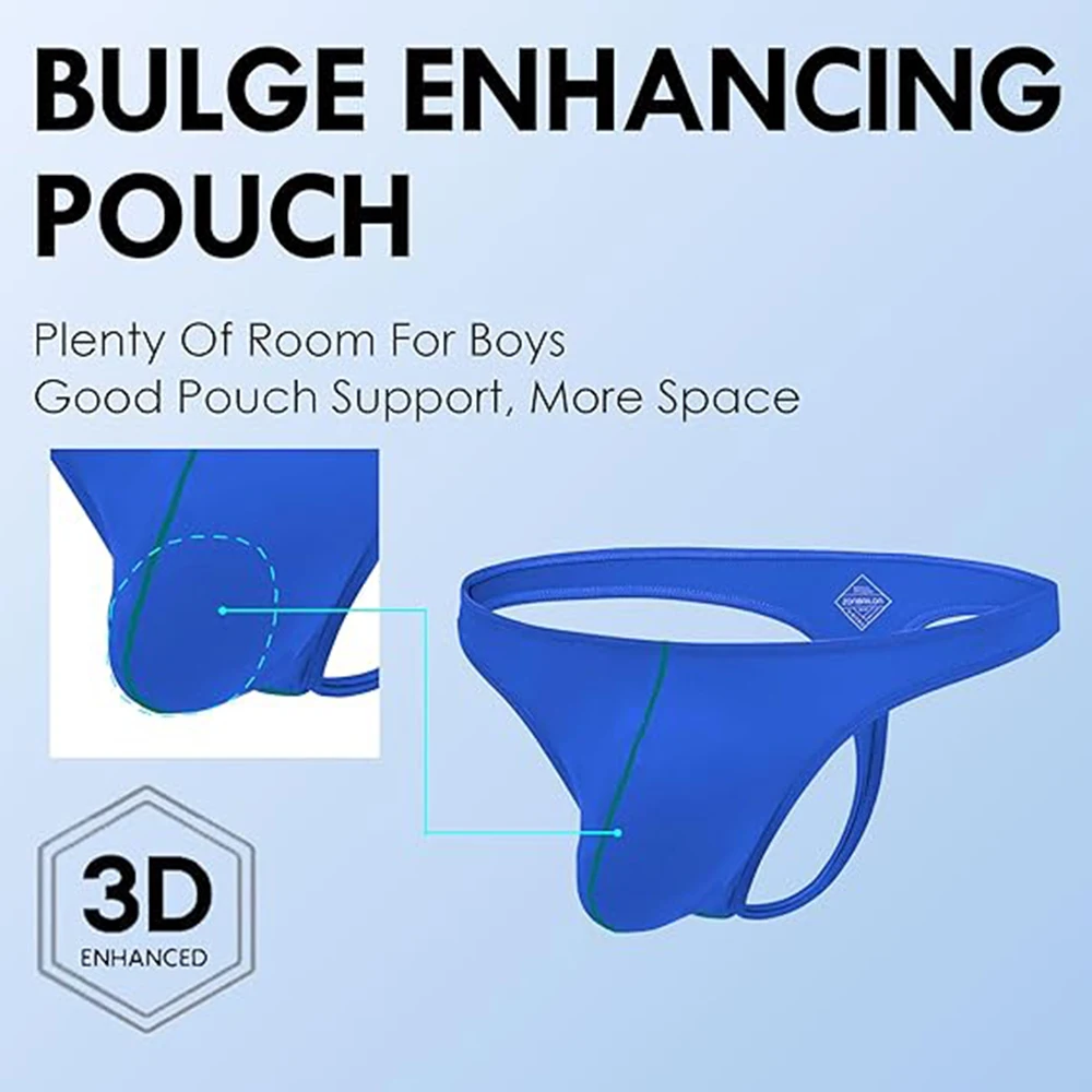 Jinshi Men's Sexy Tagless G-Strings Underwear T-Back Jockstrap Thongs Mens T-Back