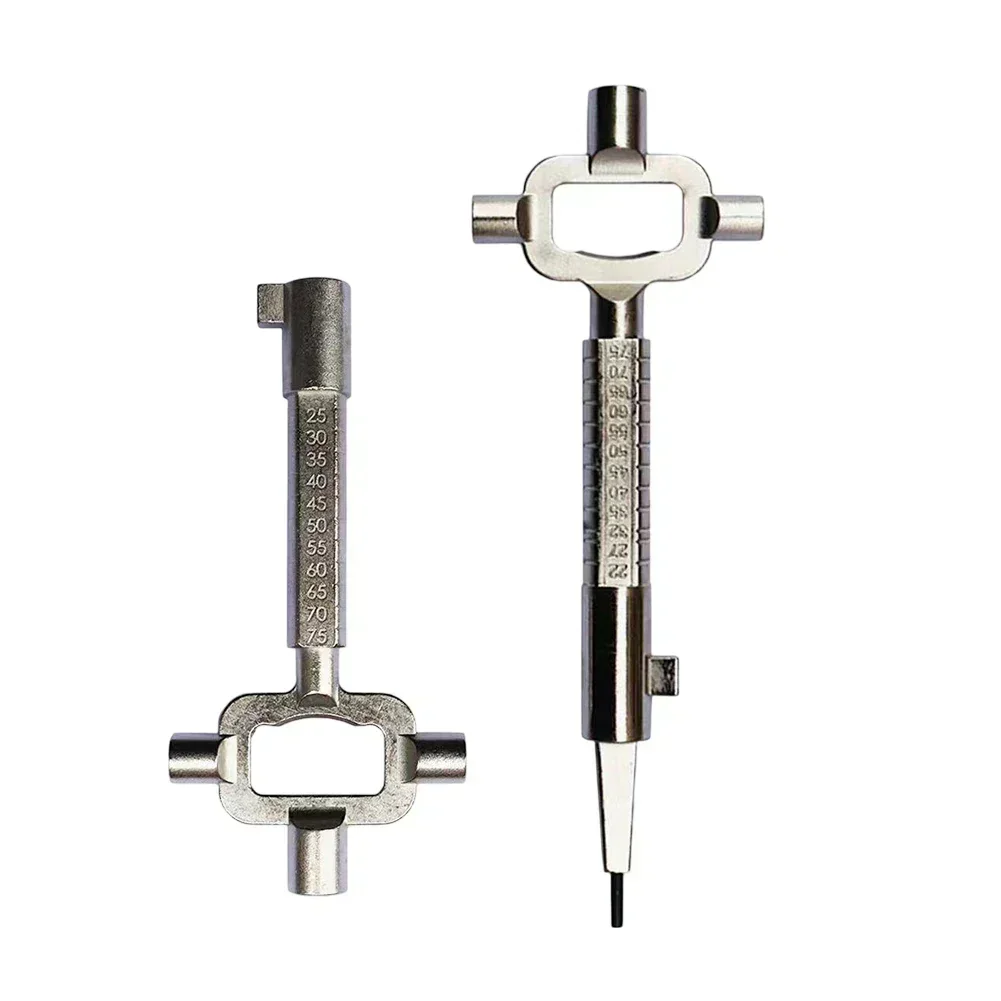 

2pcs Versatile Locked Wrench W/ Scale 138/195mm Steel For Home Maintenance Construction For Door Lock Cylinder Repairing Tool