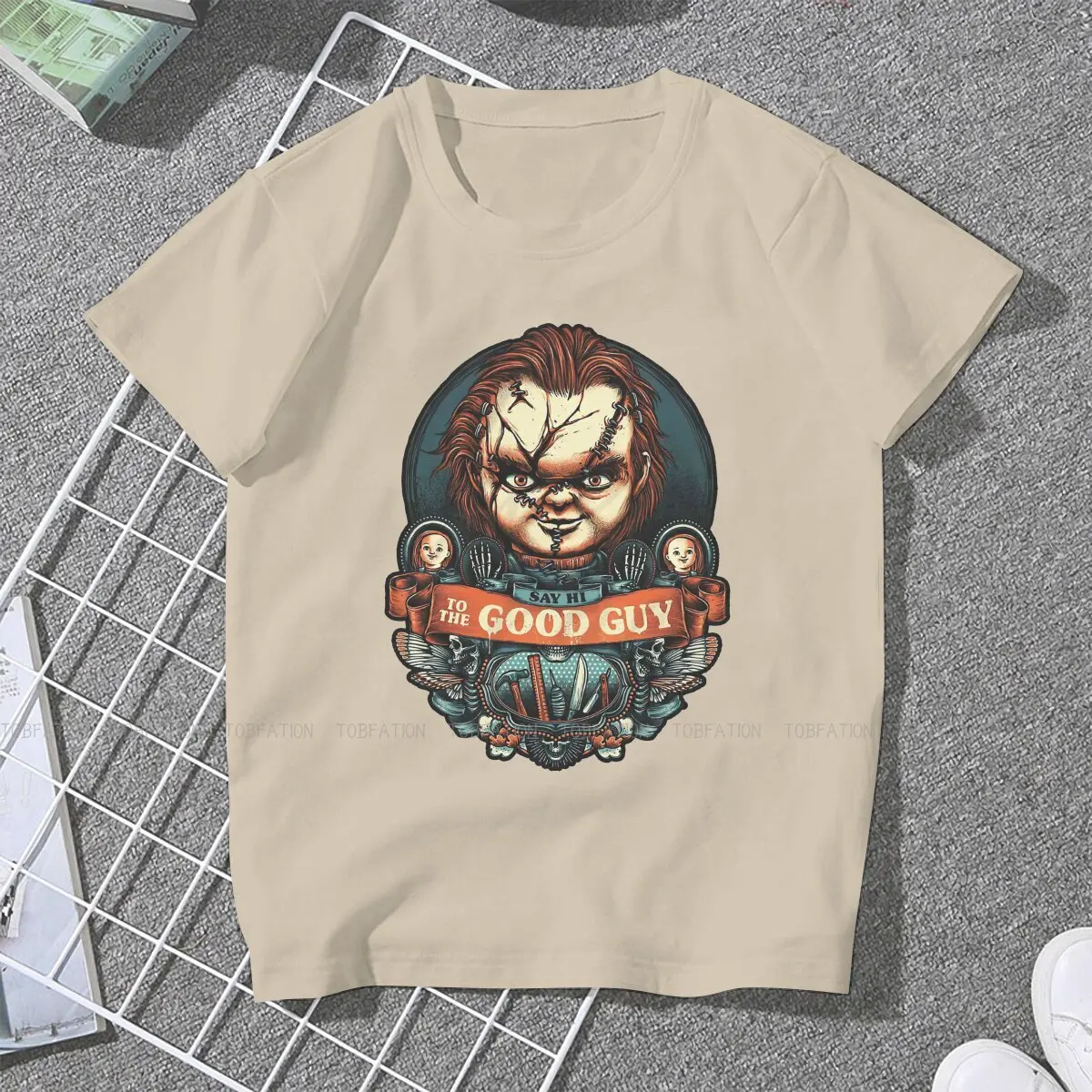 Sztuki mody koszulki Chucky staroświecki lalka styl dla dziewczyn 5XL T Shirt O Neck