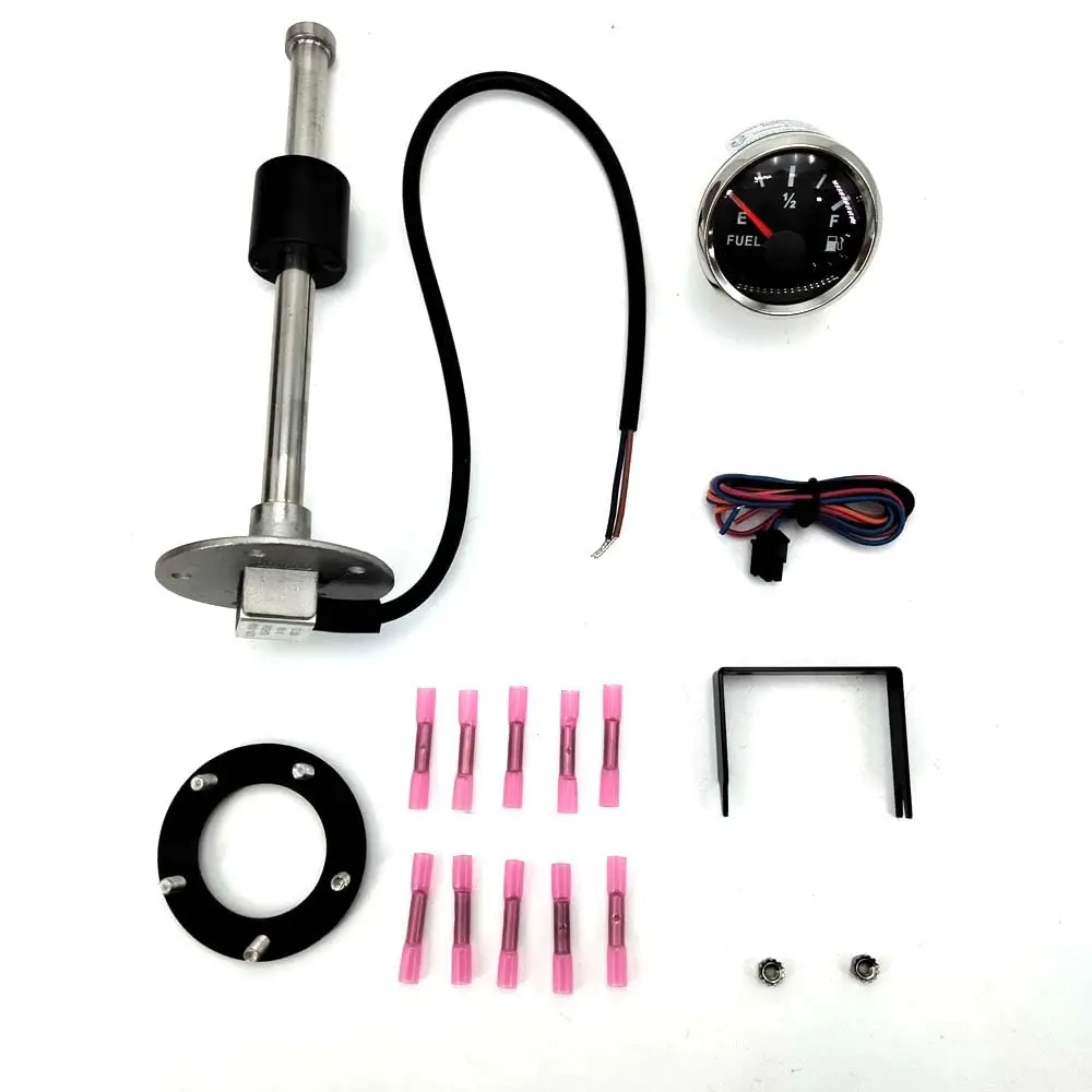 

52mm Fuel Gauge Meter & 200mm Fuel Water Level Sensor Kit for Boat Car Truck RV