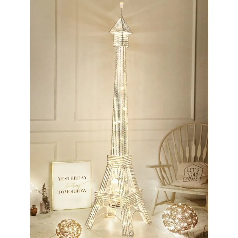 

Eiffel Tower's high-end creative design sense floor lamp, simple living room, bedroom, warm artistic atmosphere, decorative lamp