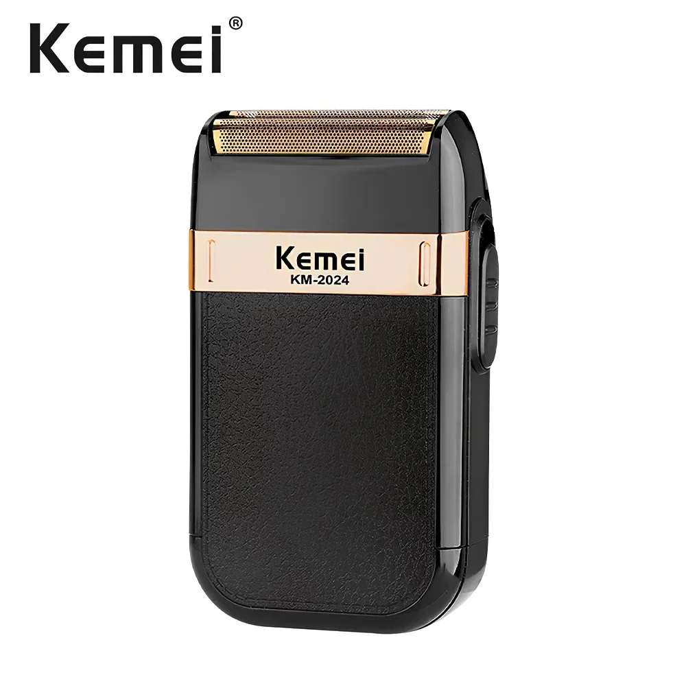 KM-2024 USB Charging Electric Shaver Additional Cutter Head Reciprocating Twin Blade Razor Shaver Beard Trimmer