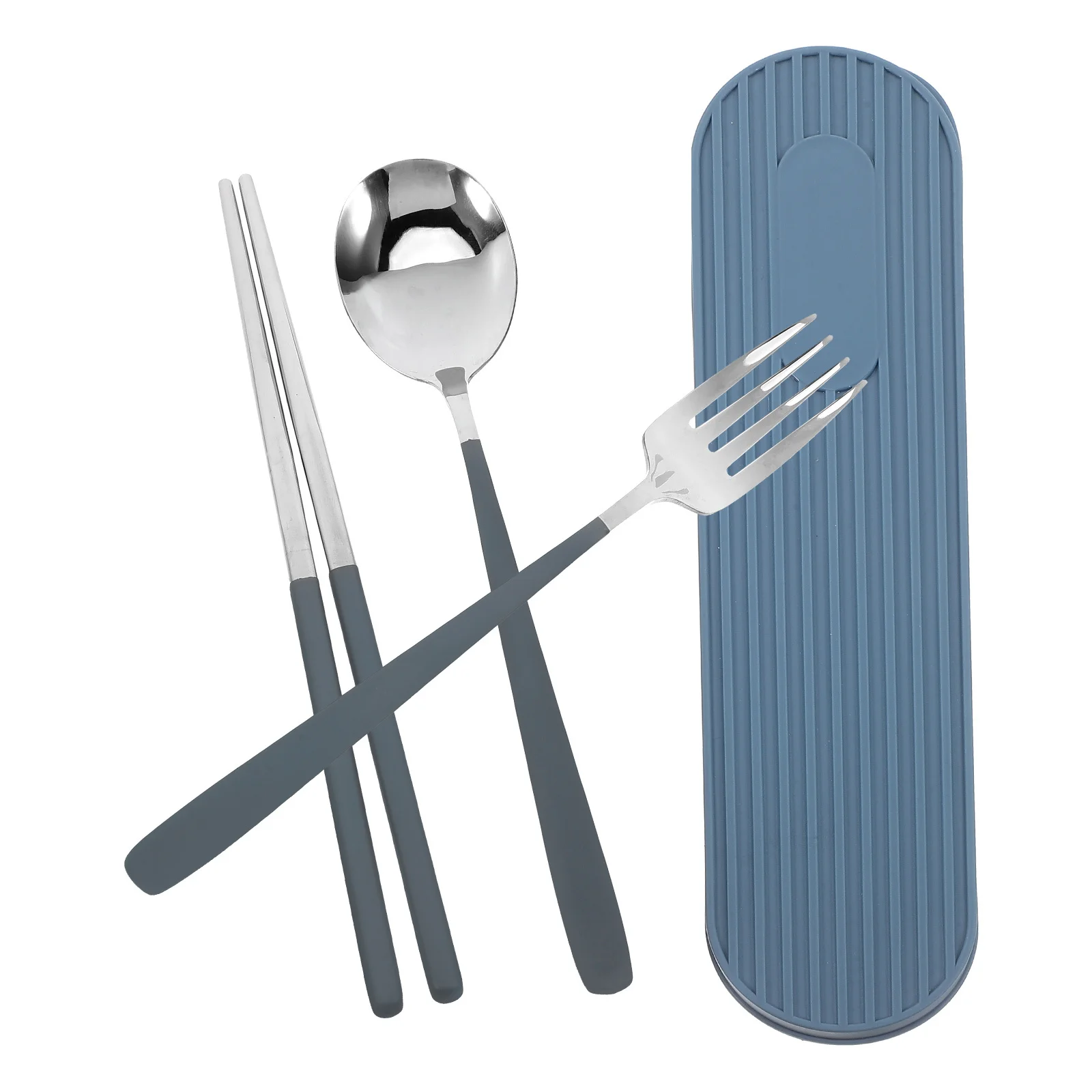 

1Set Reusable Utensils Set with Case Stainless Steel Forks Spoons for Travel Camping Picnic Lunch Cutlery Set for Work