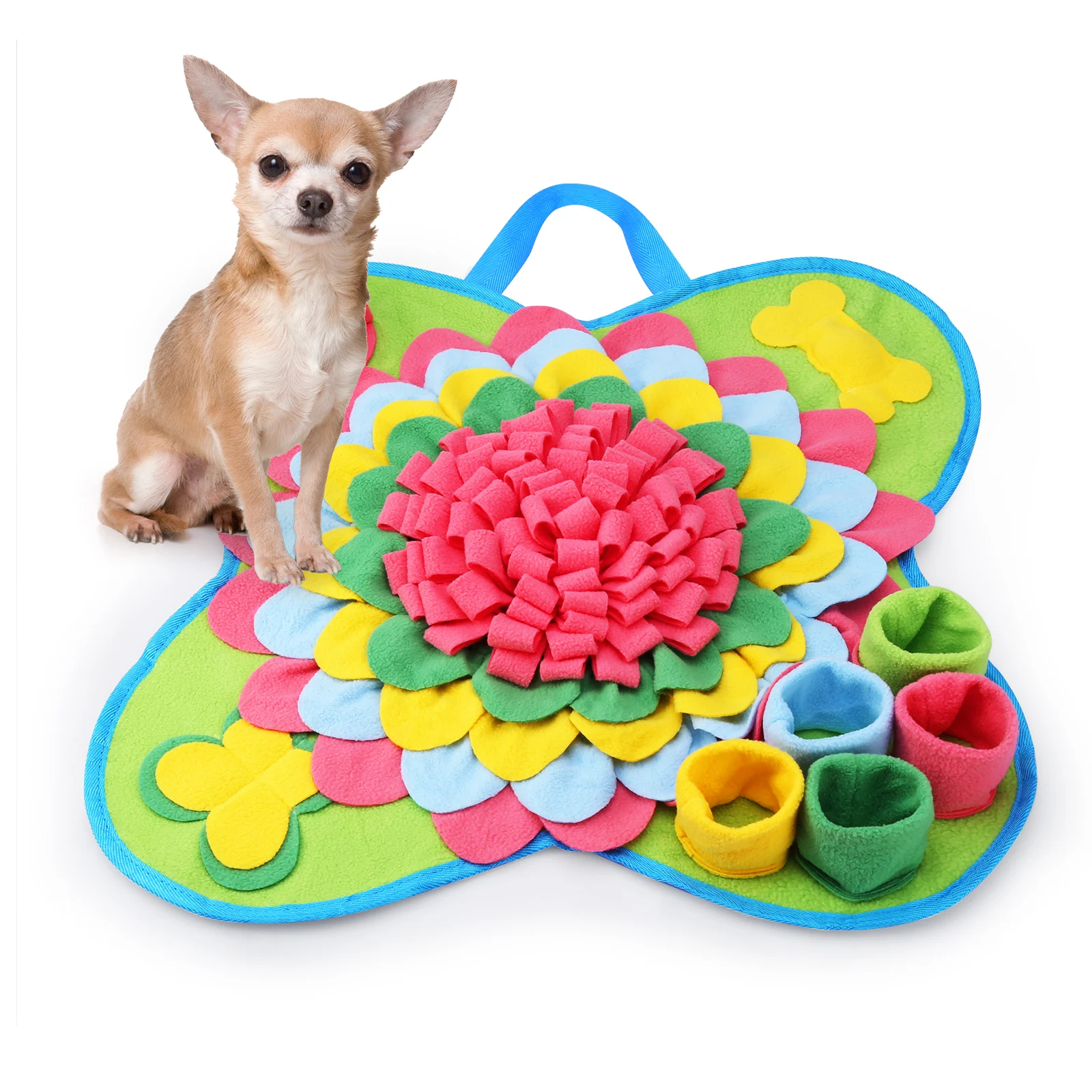 

ORIA Dog Sniffing Mat, Interactive Sniff Mat, Feeding Mat for Slow Eating, Encourages Foraging Skills, Stress Relief