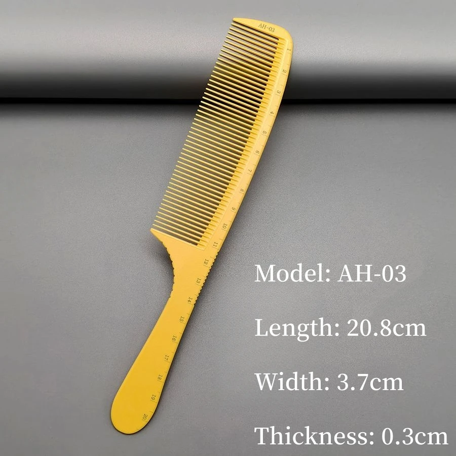 Professioneller Flachkamm mit Griff für Friseursalons, Haarschneidekamm für Herren-Kurzhaarfrisuren, Friseur-Haarbürste – Detail 11