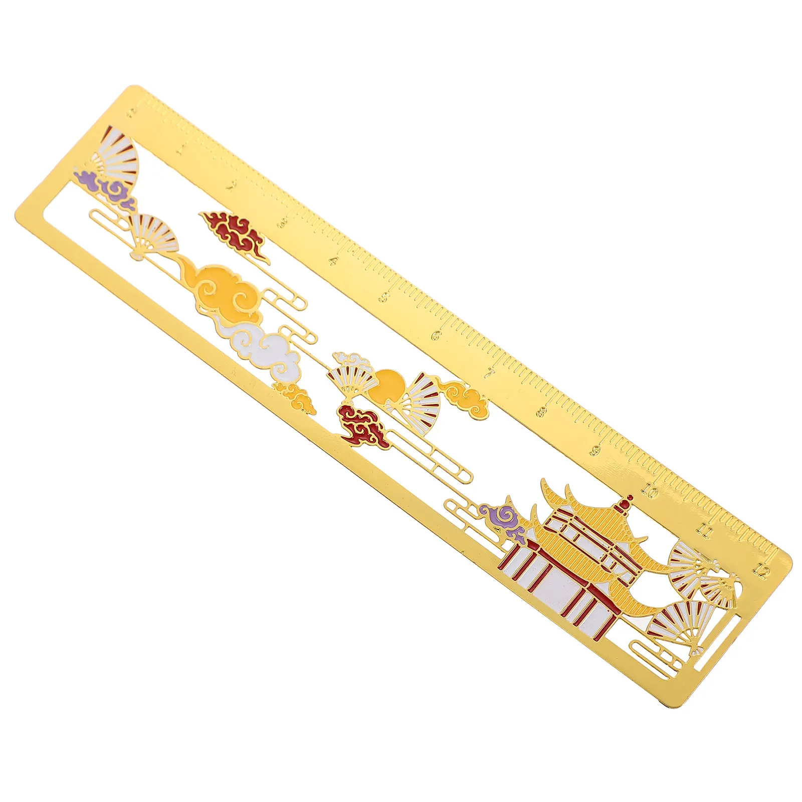 

Brass Bookmark Ruler Colorful Page Marker Planner Binder Student Metal Bookmarks Readers Writers