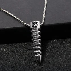 Anime Spinning Bullet Necklace Uzumaki Boruto Metal Pendant Cosplay Props Accessories Gifts
