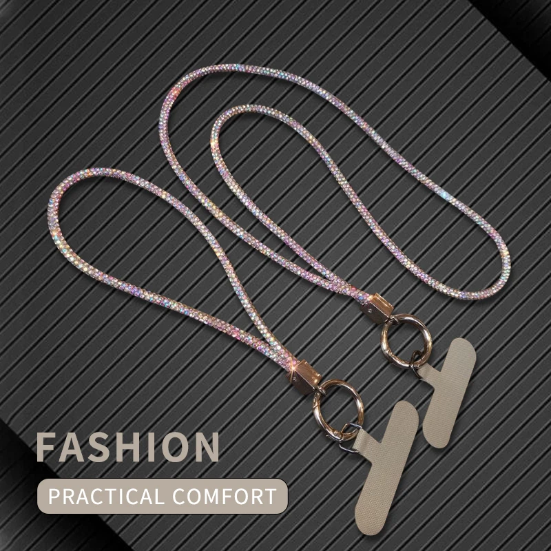 Luxury Phone Wrist Strap Lanyard Diamond Pendant Clip For iPhone 14 13 Samsung USB Flash Drives Keys Keychains Camera Keys Car