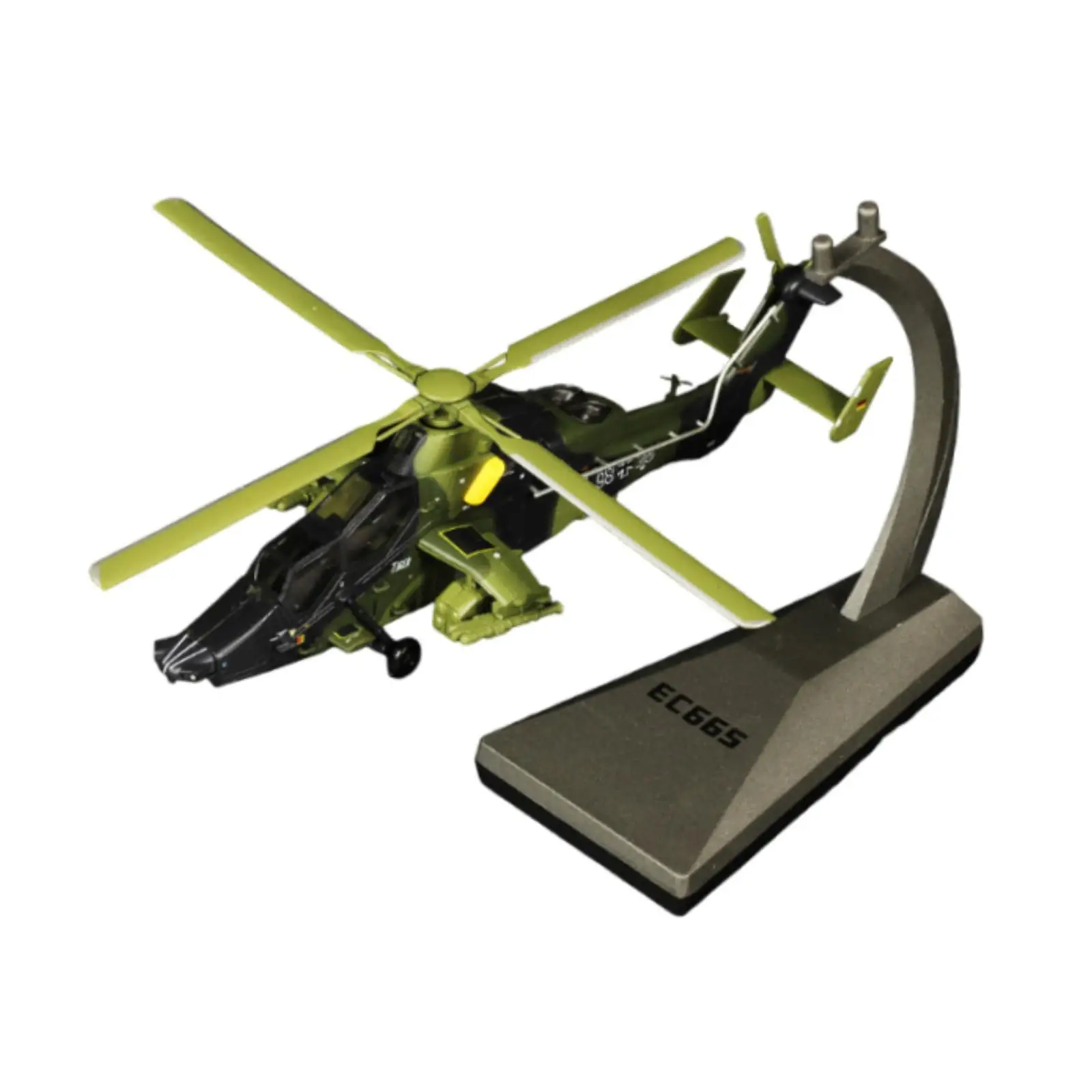 Alloy 1/72 EC665 Helicopter Model Aircraft Model with Display Base Airplane Model for Bedroom