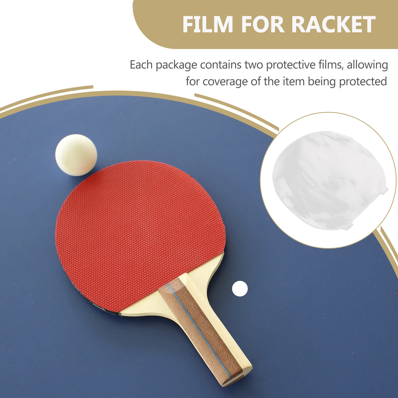 

5Pcs Table Tennis Racket Protector Film Adhesive Transparent PVC Professional Grade Thick Protection for Paddle Cover Sports