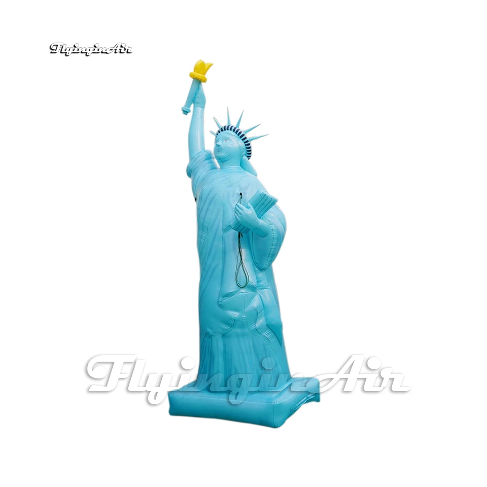 

Outdoor Parade Props 5m Blue Model Inflatable Statue of Liberty For Anniversary Event