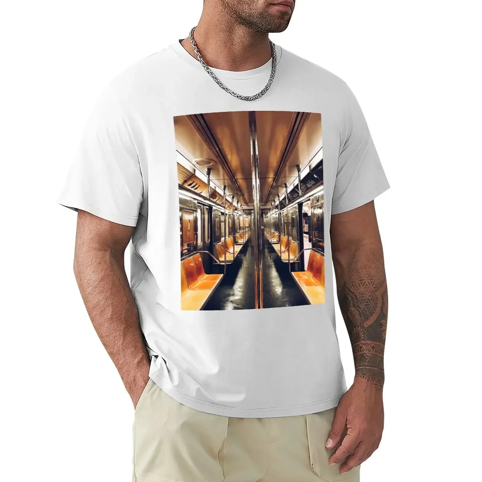 Empty Train T-Shirt plus sizes quick-drying cute clothes customs men t shirts