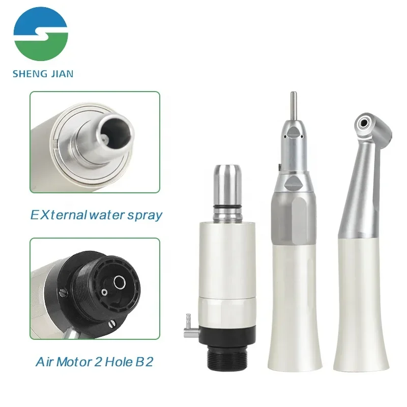 Lower Price Den tal Low Speed handpiece kits Push Button For Ration 1:1 External Water Spray Handpiece