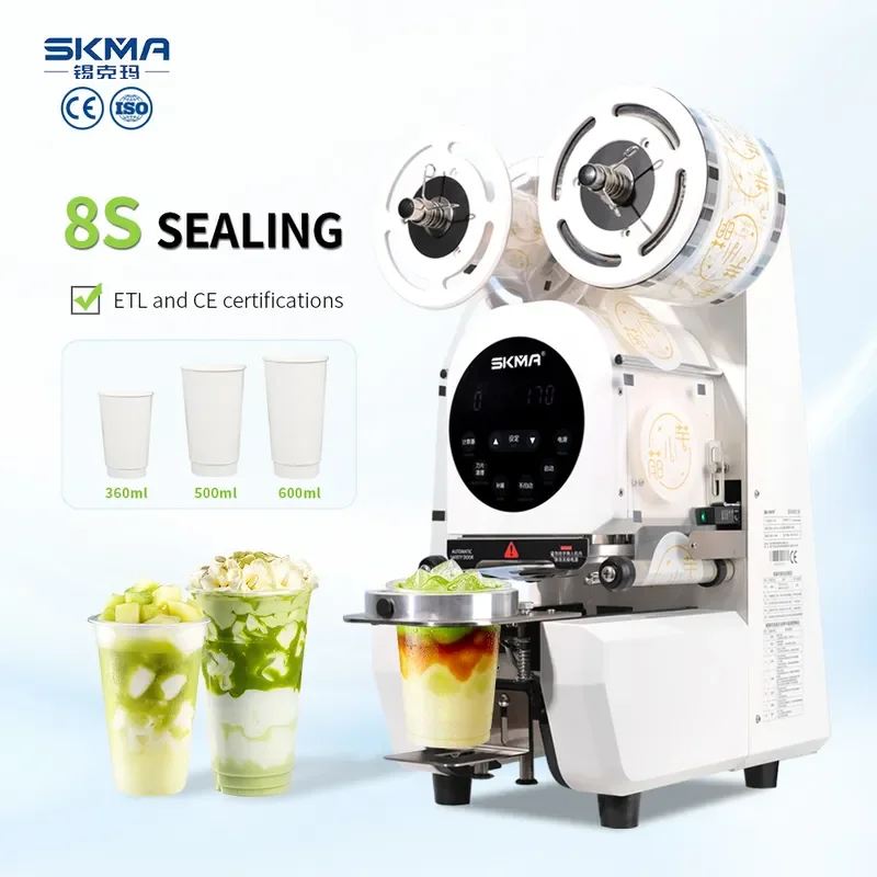 High Quality Cup Sealing Film Rolling Machine Automatic Bubble Tea Sealer for Bubble Tea Shop Equipment