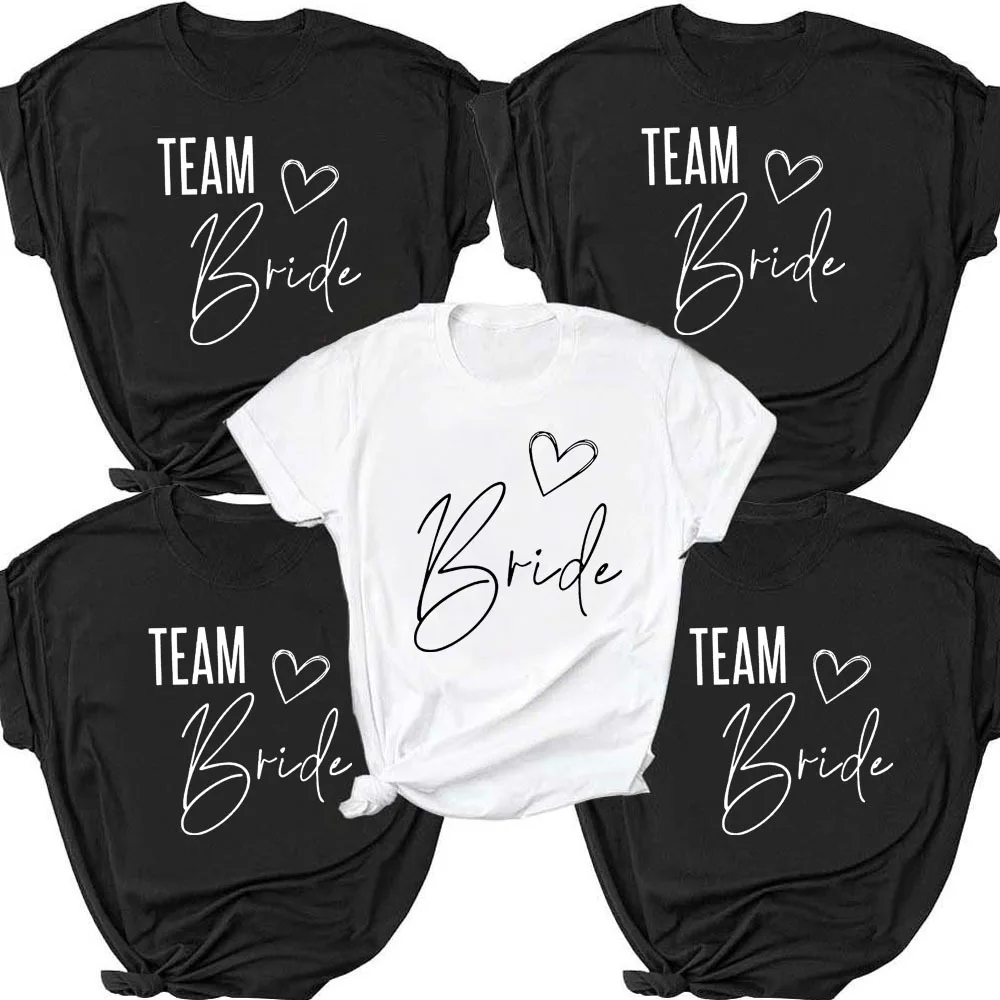 

Wedding Party Bachelorette Bridal Bride Bridesmaid Party T Shirts Girl Evjf Hen Party T-shirts Tops Tee MM021