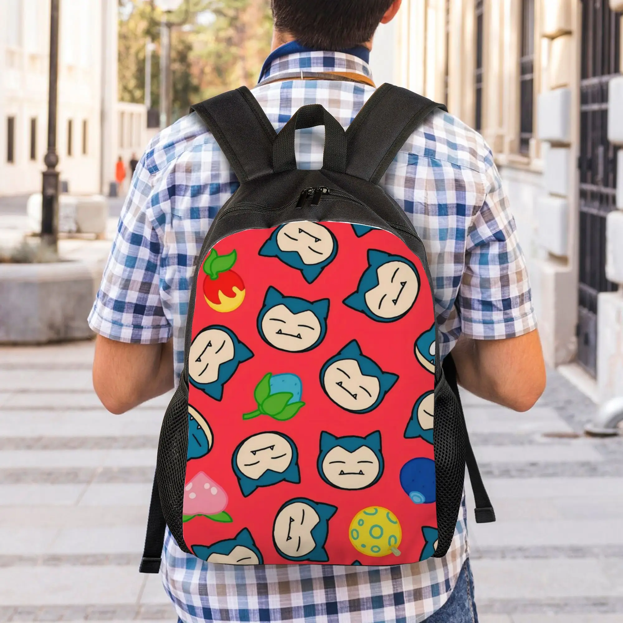 

Back to school season Snorlax 5 Schoolbag Pokemon Unisex Daily Backpack