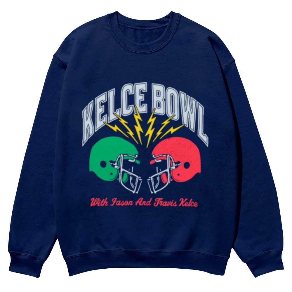 

Kelce Bowl, модная толстовка с рисунком, повседневная толстовка, модная рубашка с длинными рукавами, удобные цвета, толстовка унисекс